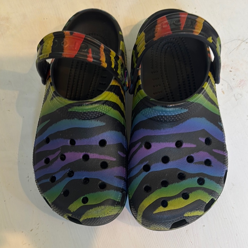 CROCS Animal print Zebra Clogs